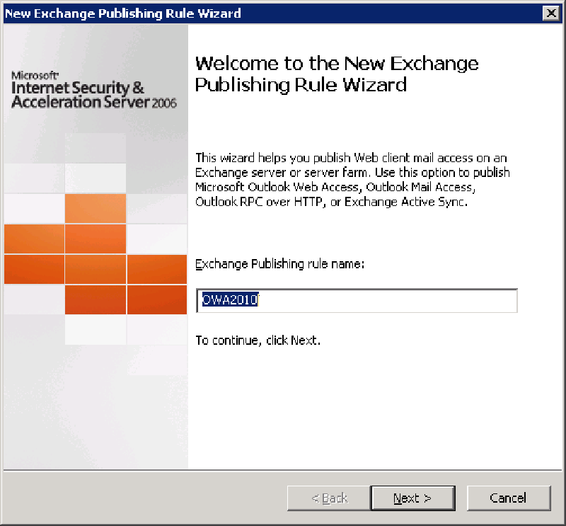 New OWA 2010 Publishing Rule
