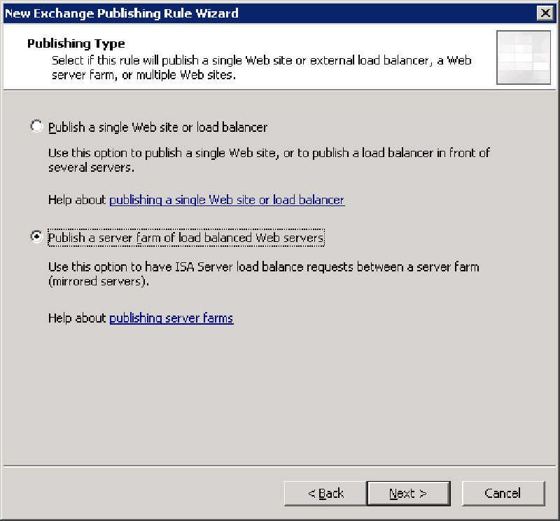 Publish 2010 Client Access Farm