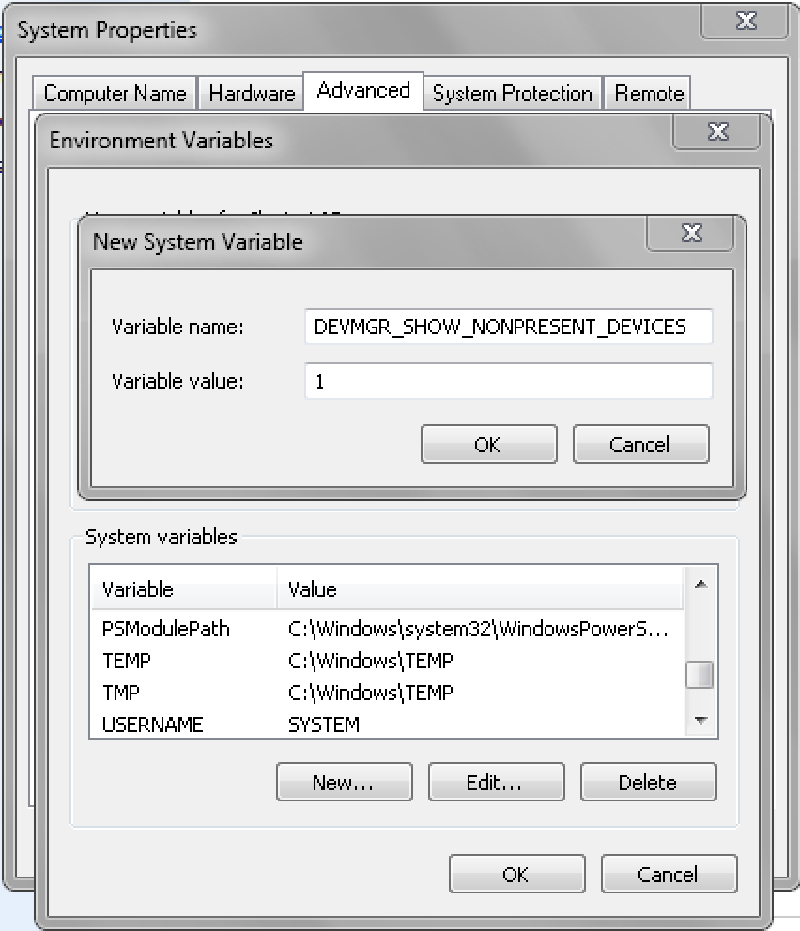 Configure a New System Variable