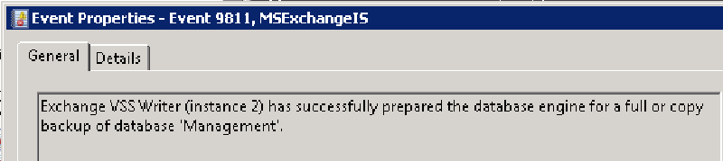MSExchangeIS Event ID 9811