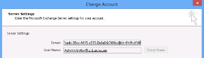 Mailbox GUID as server name